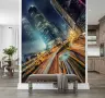 Metropolitan Night Light Trails Wall Mural 8