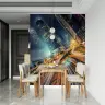 Metropolitan Night Light Trails Wall Mural 6
