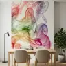 Vibrant Abstract Smoke Swirls Wall Mural 8