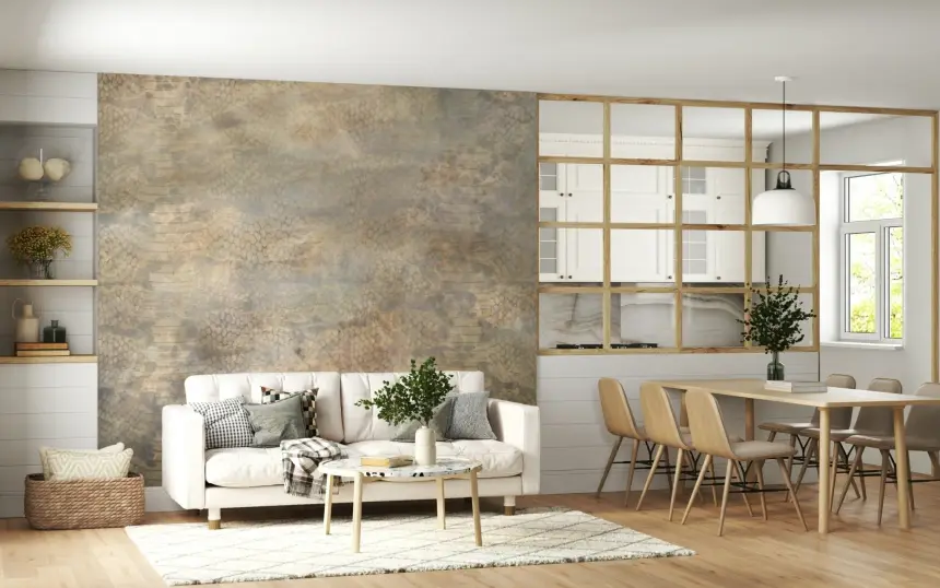 Snakeskin - Gold Wall Mural