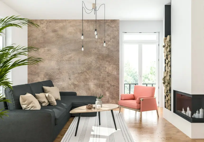 Snakeskin - Rose Gold Wall Mural