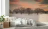 Serene Snowscape Sunset Wall Mural 7