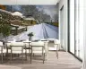 Snowy Countryside Lane Wall Mural 8