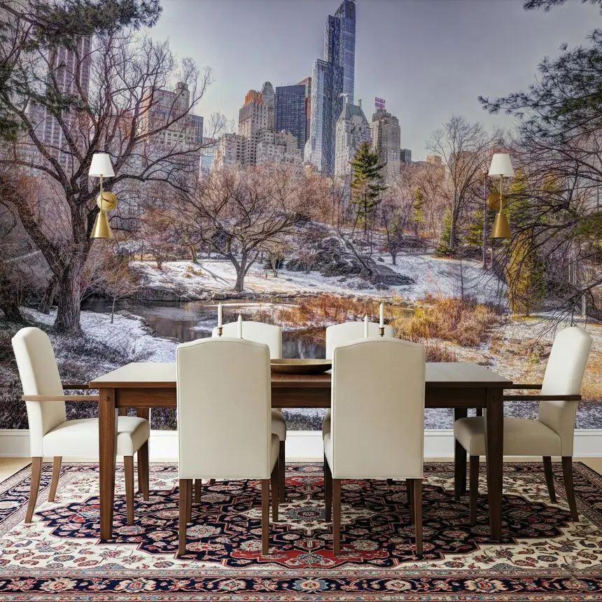 Snowy Central Park Wall Mural