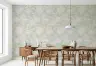 Subtle Floral Bloom Wallpaper in Sage Green and Cream 7