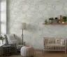Subtle Floral Bloom Wallpaper in Sage Green and Cream 5
