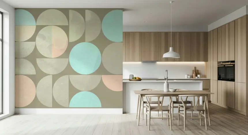 Soft Circle Symphony Wall Mural
