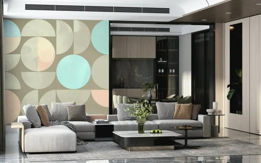 Soft Circle Symphony Wall Mural