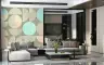 Contemporary Pastel Geometric Circles Wall Mural 8