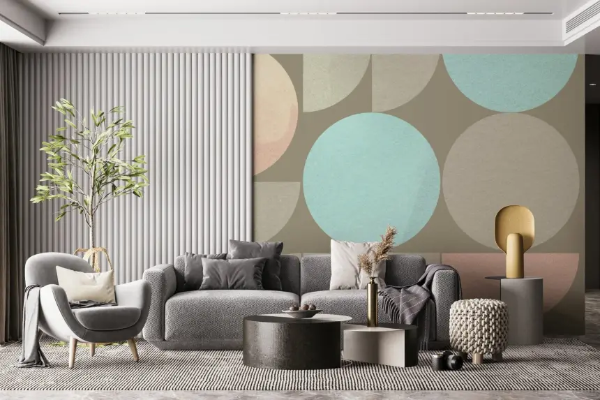 Soft Circle Symphony Wall Mural