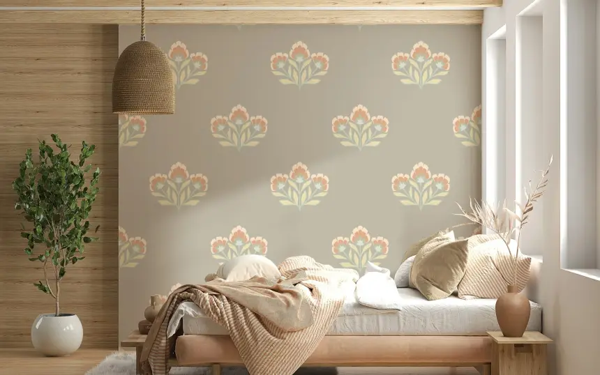 Soft Floral Symphony Wallpaper