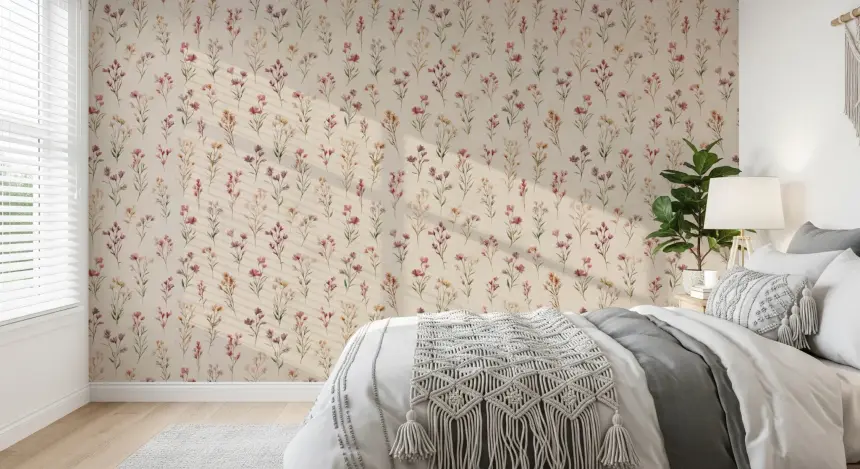 Soft Floral Whispers Wallpaper