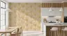 Art Deco Stylized Palm Fan Pattern Wallpaper 6