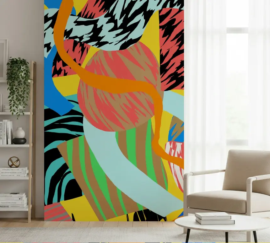 Space Lime Wall Mural
