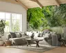 Lush Forest Path with White Wildflowers Wall Mural 6