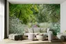 Lush Forest Path with White Wildflowers Wall Mural 8