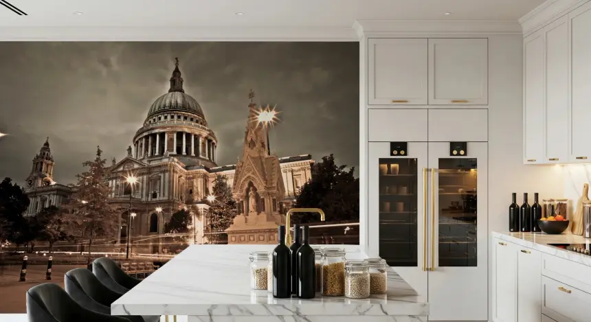 St Pauls Sepia Wall Mural