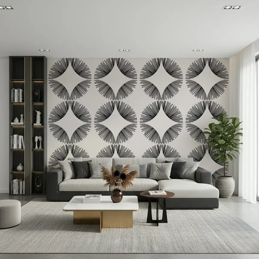 Starburst Deco Wallpaper