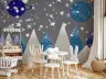 Starry Mountain Peaks Kids' Room Wallpaper 7