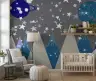 Starry Mountain Peaks Kids' Room Wallpaper 8