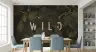 Lush Fig Leaves Wall Mural with 'Wild' Typography 6