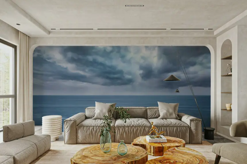 Moody Ocean Vista Wall Mural
