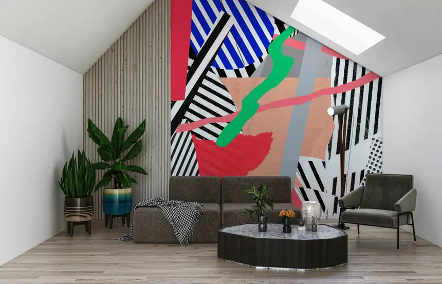 Stripaddicted Wall Mural