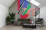 Dynamic Memphis Style Geometric Collage Wallpaper 8