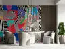 Dynamic Memphis Style Geometric Collage Wallpaper 6