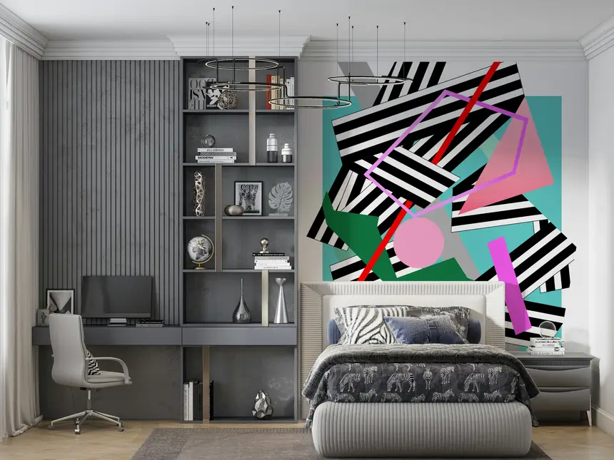 Stripped Chaos Wall Mural