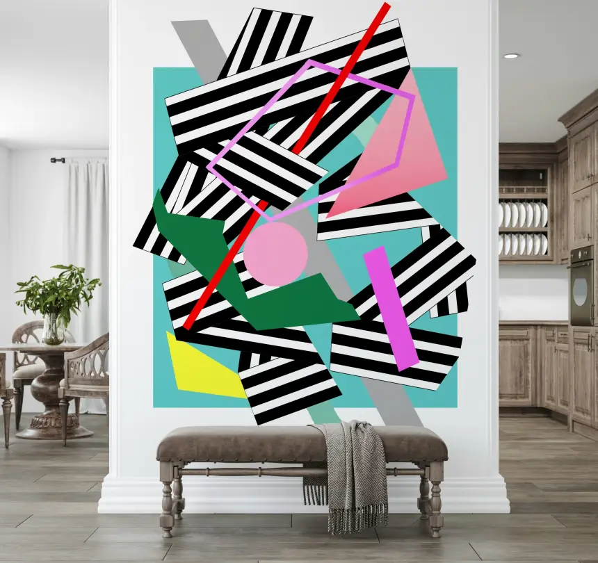 Stripped Chaos Wall Mural