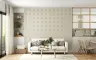 Graceful Beige Floral Motif Wallpaper 6