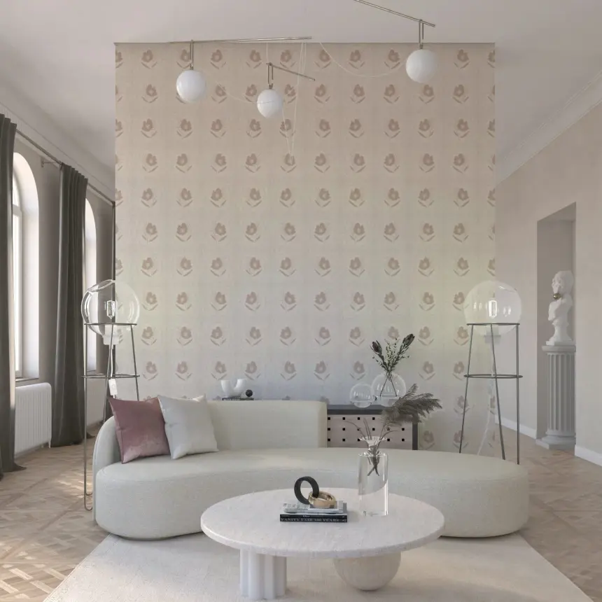 Subtle Floral Serenity Wallpaper