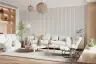 Modern Minimalist Striped Dot Pattern Wallpaper 8