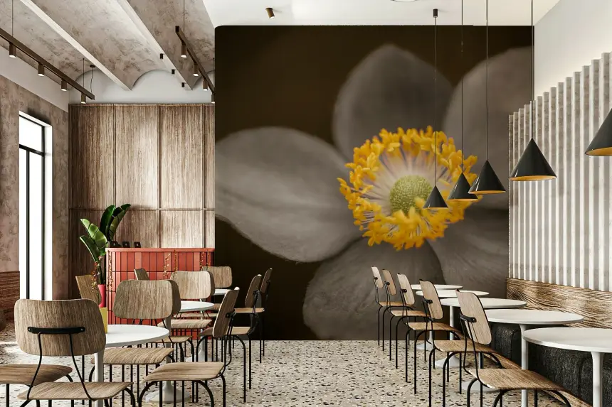 Sunlit Floral Essence Wall Mural