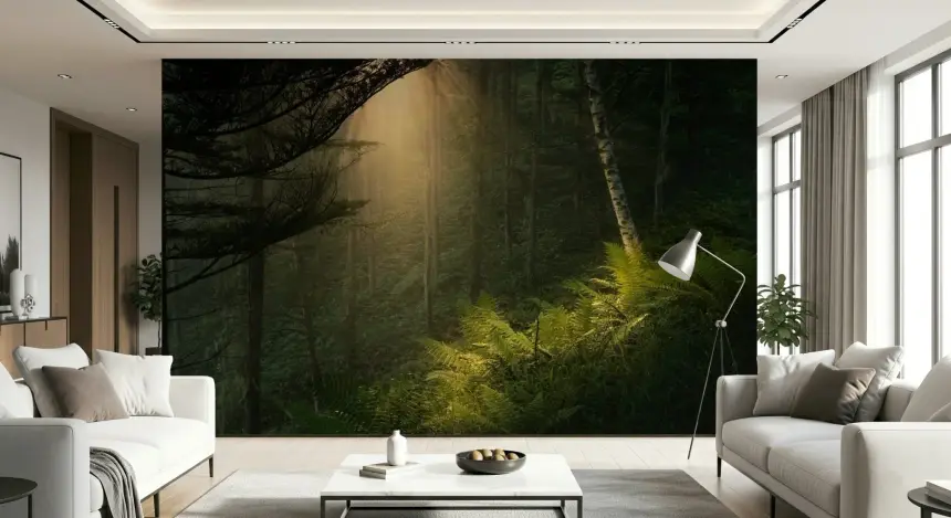 Sunlit Forest Wall Mural - 2331977