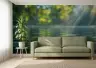Sunlit Forest Lake Serenity Wall Mural 8