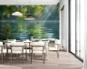 Sunlit Forest Lake Serenity Wall Mural 7