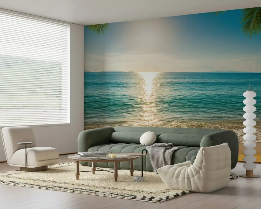 Sunny Coastal Calm Wall Mural