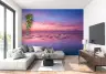 Magenta Violet Sunset Ocean Mirror Wallpaper Mural 6
