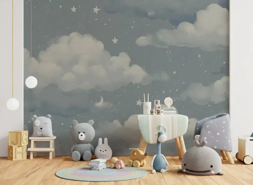Sweet Dreams –&nbsp;Blue Wall Mural