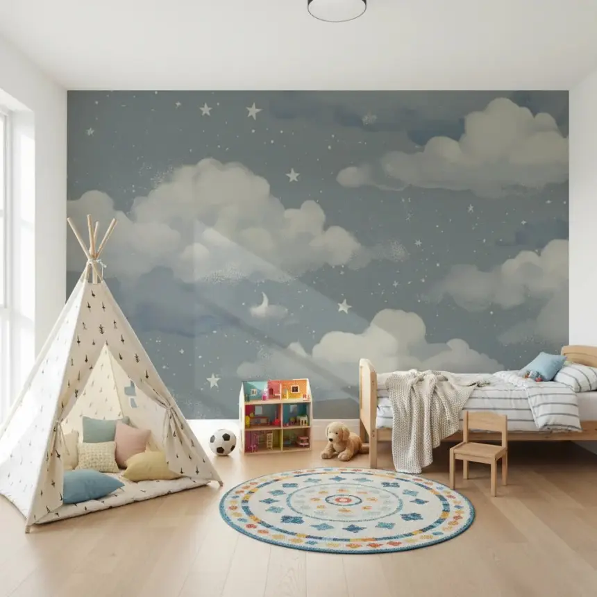 Sweet Dreams –&nbsp;Blue Wall Mural