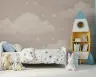 Dreamy Clouds and Stars Nursery Wall Mural 8