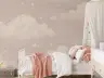 Dreamy Clouds and Stars Nursery Wall Mural 6