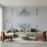 Ethereal Taj Mahal Reflection Wall Mural 8