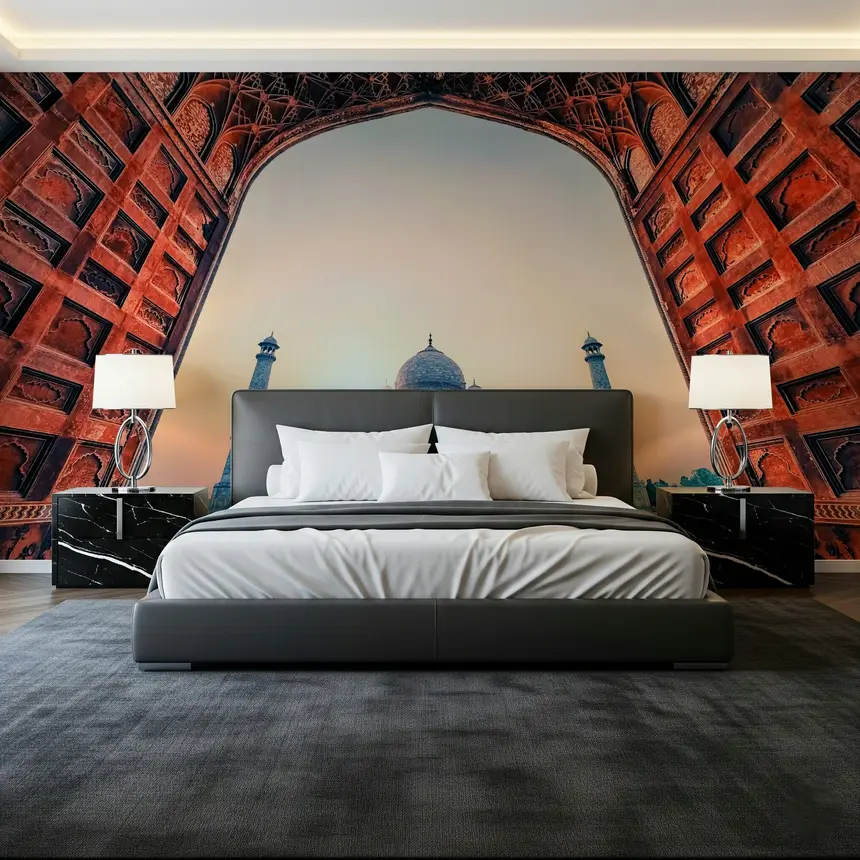 Taj Mahal Sunset Wall Mural