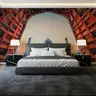 Majestic Taj Mahal Sunset Archway Wall Mural 8