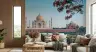 Grand Taj Mahal with Gulmohar Wall Mural 7