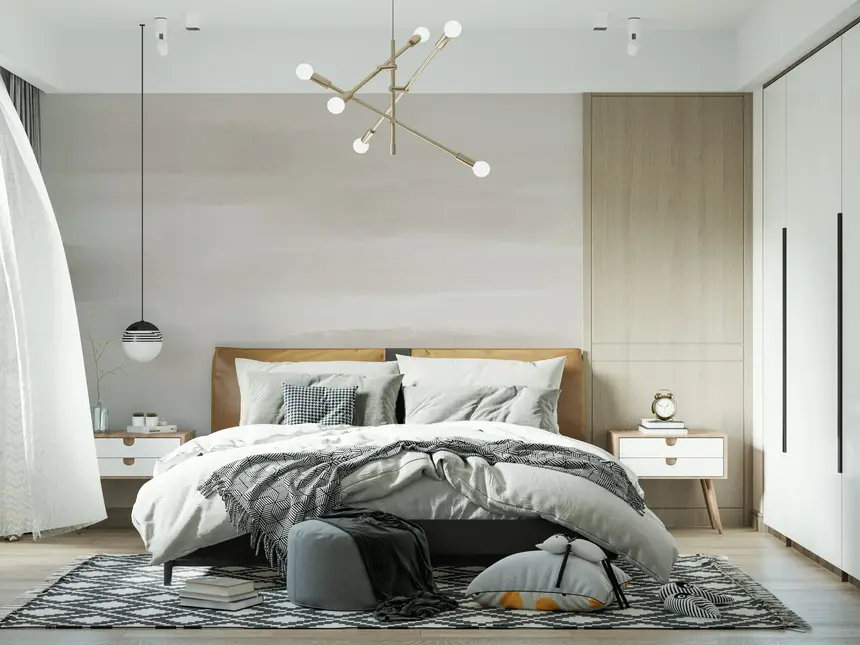 Soft Taupe Brushstrokes Wall Mural - 2753525