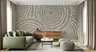 Organic Concentric Circles Abstract Wall Mural 8